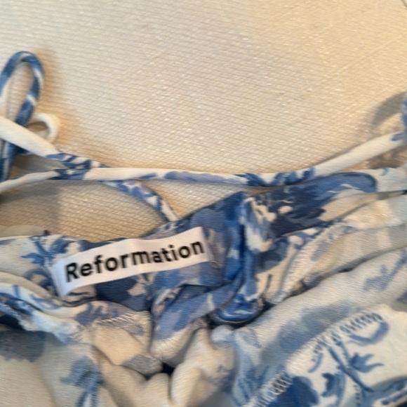 Reformation Blue Floral Dress - Picture 4 of 4